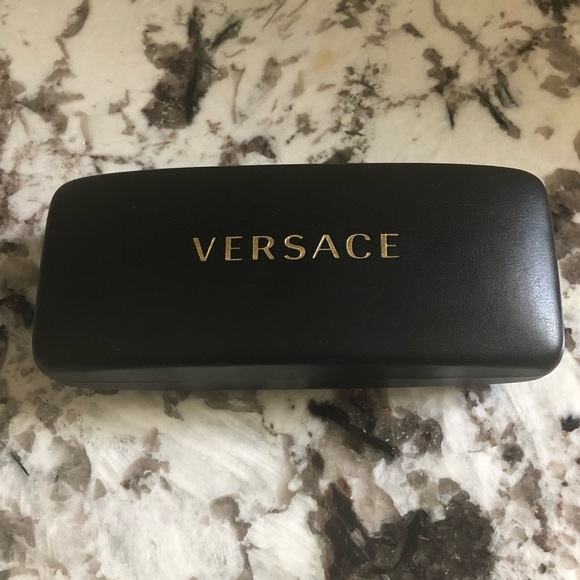Versace Hard Clamshell Sunglass Eyeglass Case with Gold Logo - Picture 2 of 8